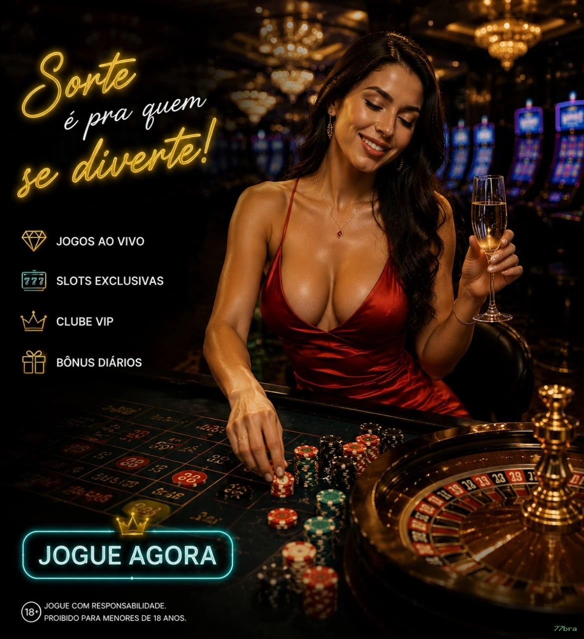 Slots online da 77bra com jackpots progressivos