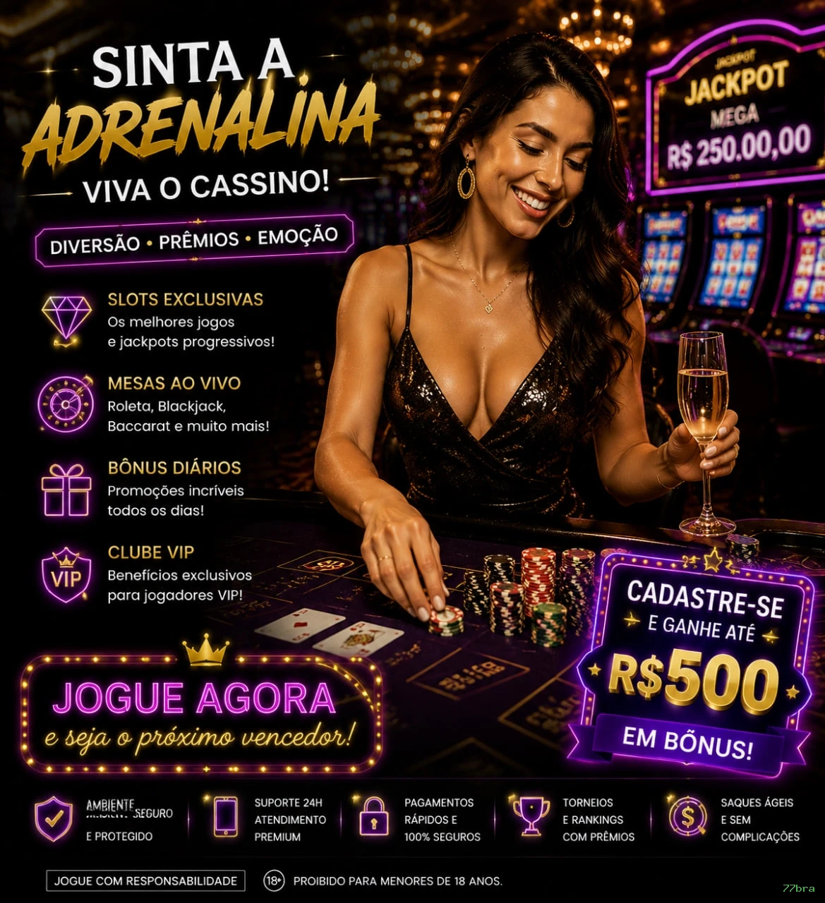 Canal oficial da 77bra no Telegram